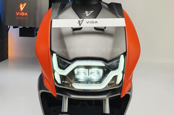 LED headlight on the Vida V1. LED headlight on the Vida V1.